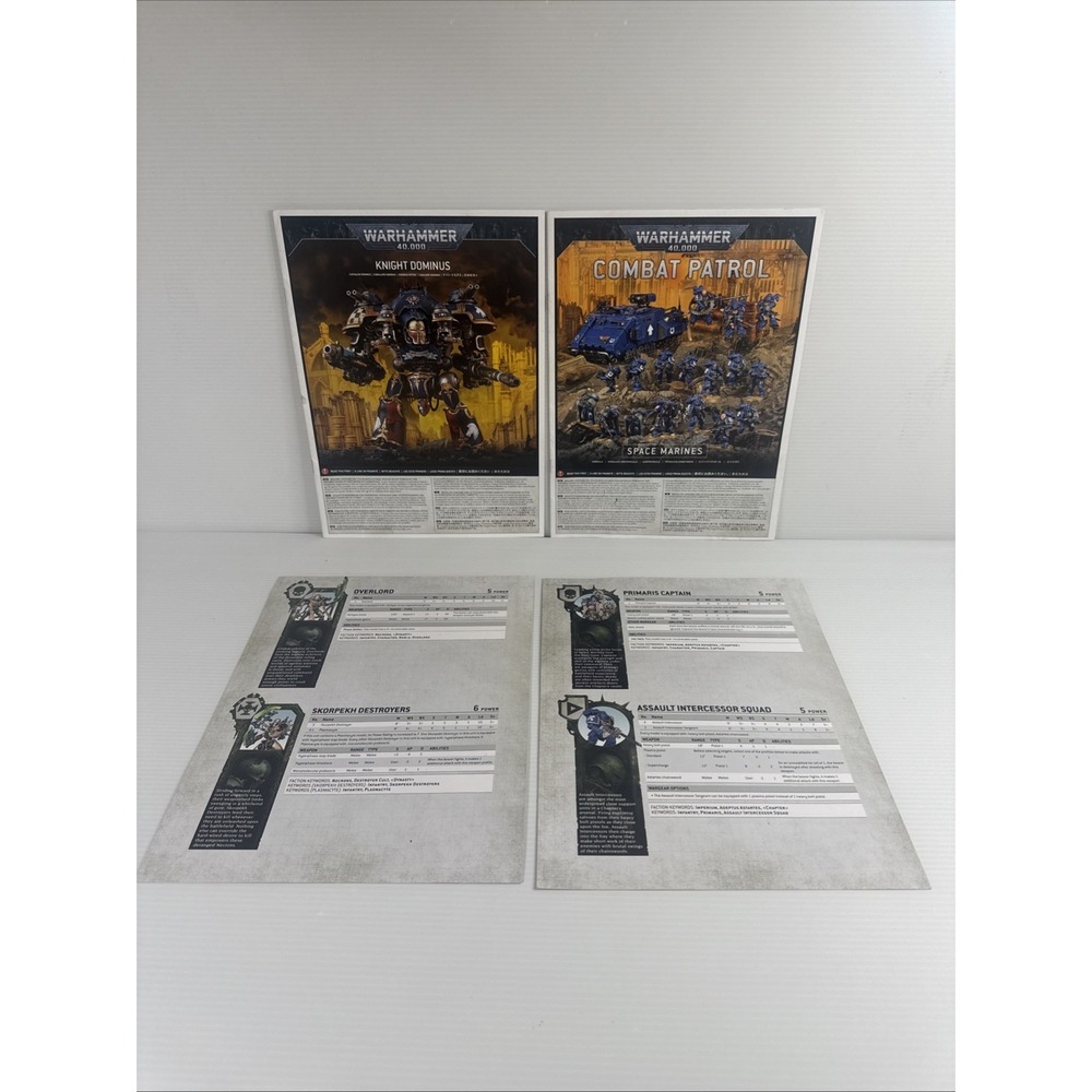 Warhammer 40,000 Instruction Manual Lot Knight Dominus, Combat Patrol..